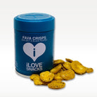 iLOVE Fava Crisps - Sea Salt & Black Pepper - pictured in a reusable tin