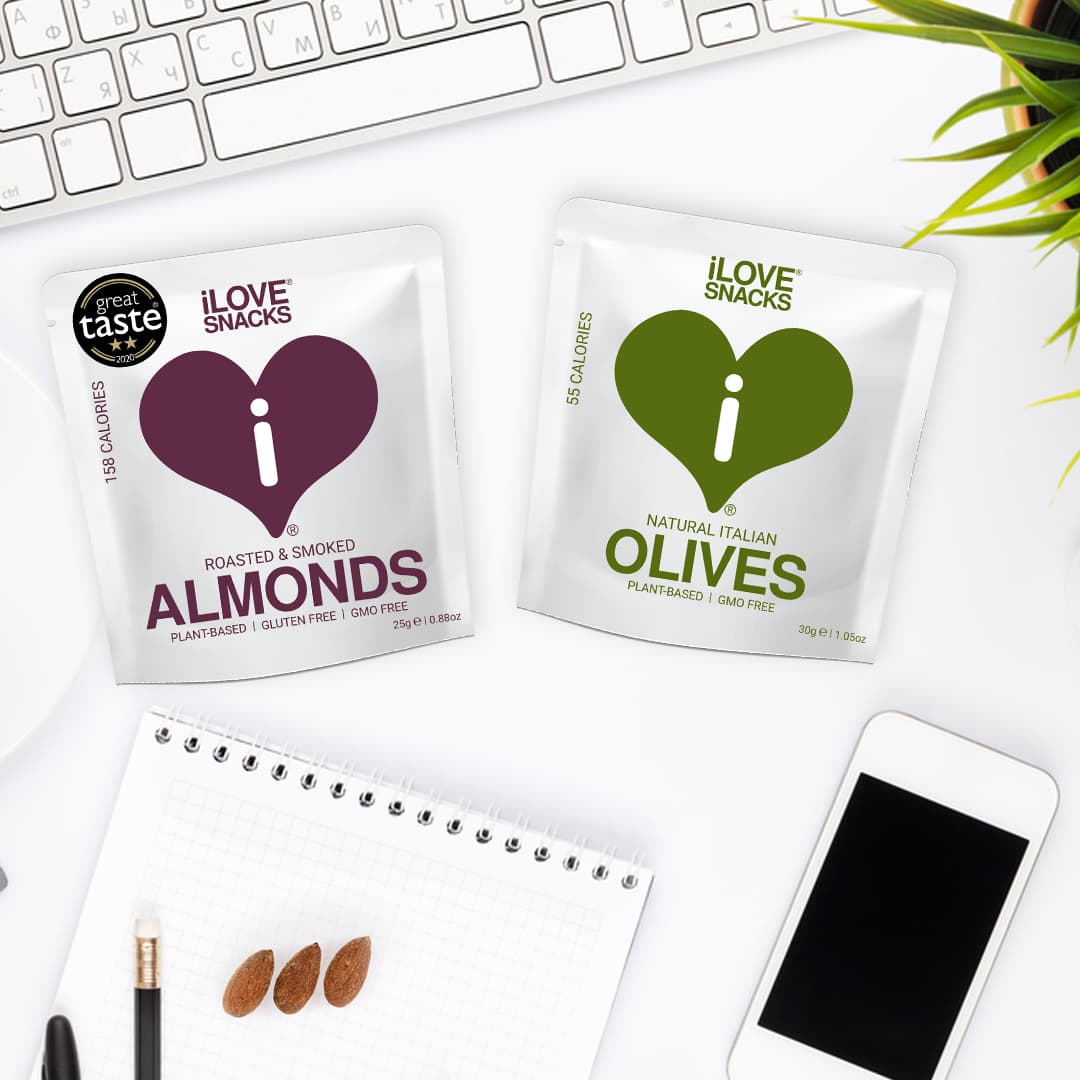 iLOVE SNACKS Natural Italian Olives - 30g